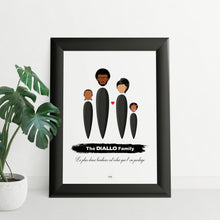 Charger l'image dans la galerie, Affiche Personnages Famille personnalisable