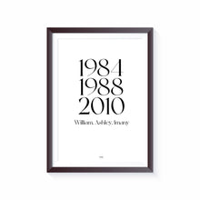 Charger l'image dans la galerie, Affiche Date Famille personnalisable
