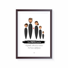 Charger l'image dans la galerie, Affiche Personnages Famille personnalisable