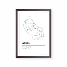 Charger l'image dans la galerie, Affiche Bébé Bonnet Couché