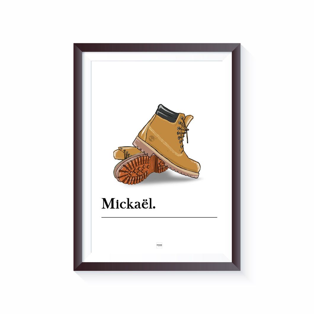 Affiche Basket Personnalisée Timberland