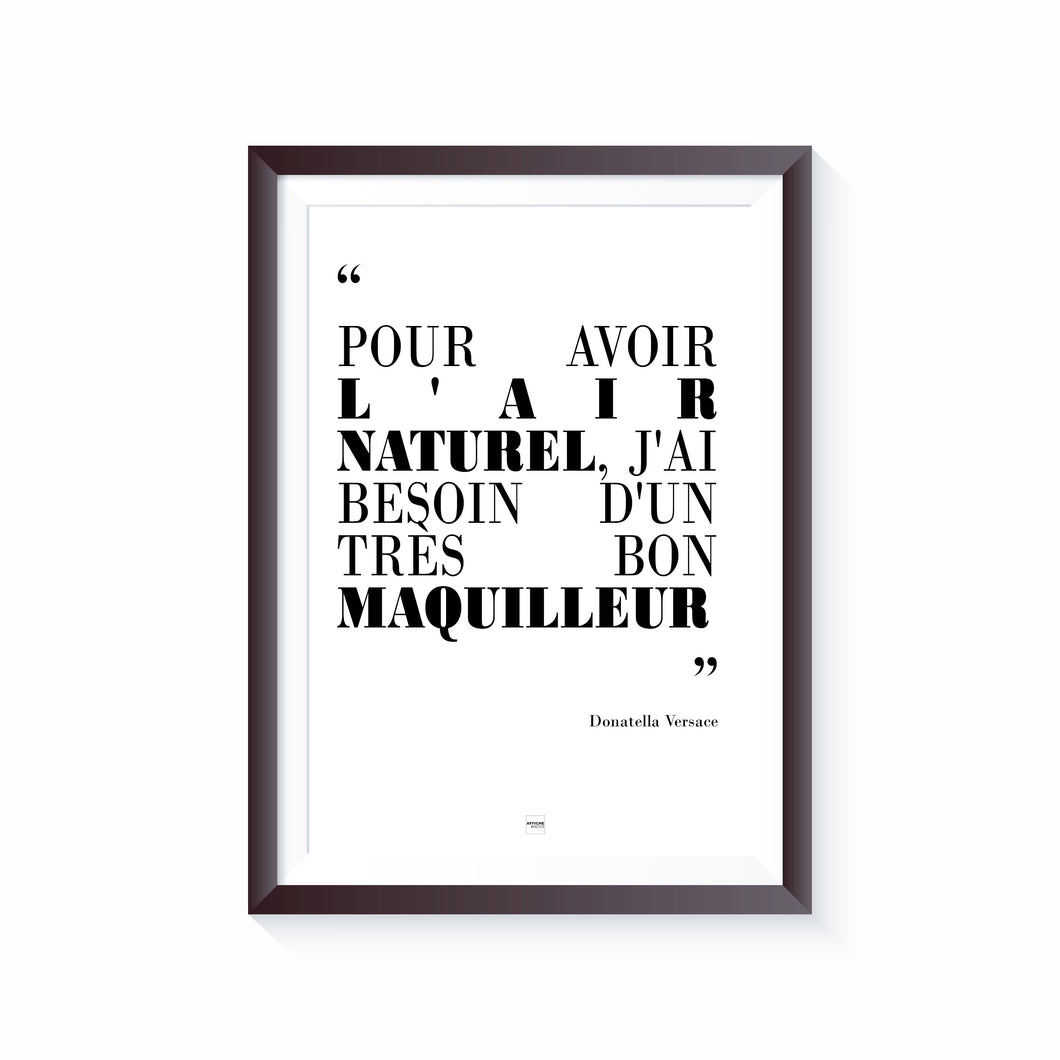 Affiche Citation Maquillage